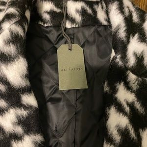 All Saints Eda Houndstooth Coat size US 6